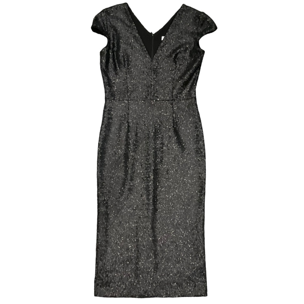 Dress the Population Women’s Allison Midi Sheath Dress Plunging V-neck S… - Picture 2 of 16